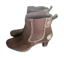 Cole Haan Suede Vibram Chelsea Ankle Boots Brown Size 7B