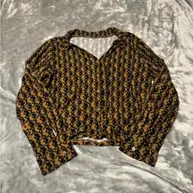 No Boundaries Black and Tan Button Down Shirt