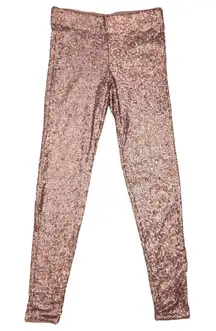 Bronze Shiny Sequin Pants Sz Small