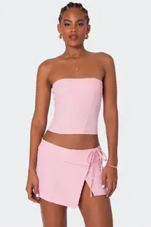 Pink white fox outfit 