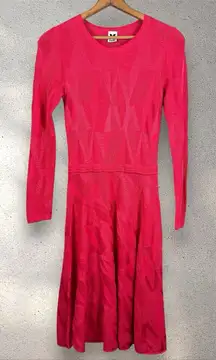 M Missoni Knit Crochet Fit & Flare Long Sleeve Dress Size IT‎ 42 US 6