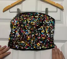 Shien Sequin Tube Top