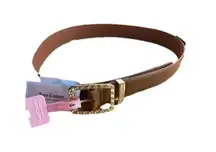 Nwt juicy COUTURE 𝅺Brown Studded Buckle Belt, Large