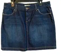 Tommy Hilfiger Distressed Dark Wash‎ Jean Skirt Size 10
