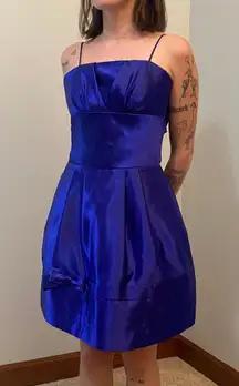 Blue Silky Dress