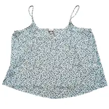 🆕 a new day Womens Plus size XXL Green Print Cami Tank  Top Cami Dressy Career