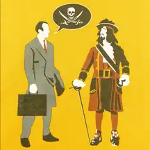 Threadless pirate business fitted muscle tank