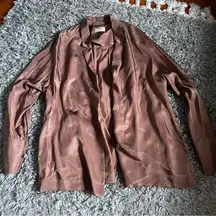 Aritzia chocolate brown open front blazer size xs