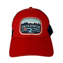 Patagonia Pointed West Red Patch California Ventura Mesh Back Trucker Hat