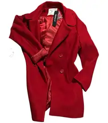 Allegra K Red Pea Coat NWT!