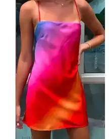 Show Me Your Mumu Dani Mini Dress in Sunset Ombre S