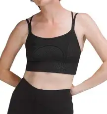 Lululemon Light Support Pullover Nulu and Mesh Yoga Bra in Jewel Emboss Black