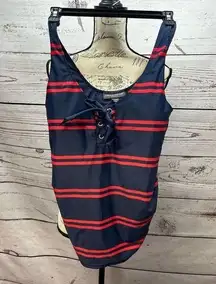 A Pea in a Pod maternity bathing suit top only- blue and red - 2961