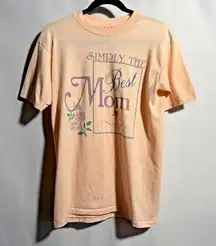VTG 90s Simply the Best Mom Vintage Tee Shirt Hanes 50/50 T‎ Shirt Pink Gift M