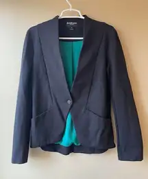 Betabrand Women's Black Single Button Stretch Blazer Jacket Size Medium