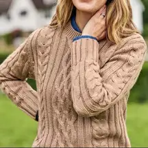 J.Crew Fall essential:  classic tan crew neck knit sweater