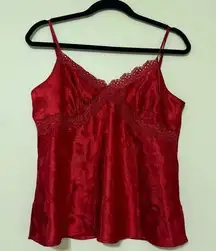 Satin Lace Trim Heart Camisole