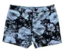 Talbots Shorts Womens Floral Print Flat Front Chino Twill Stretch Sz 10P #2025