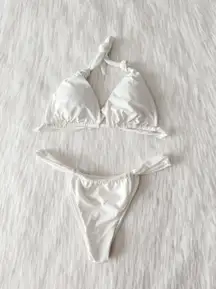 NWOT  White Knot Bikini Set