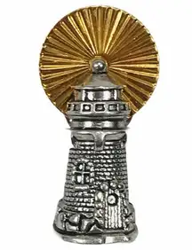 Vintage Avon Lighthouse Pin Brooch Gold, Silver