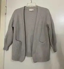 ARITZIA Wilfred Free gray ribbed merino wool knit Cardigan size 2XS