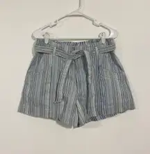 American Eagle Striped Paperbag Shorts