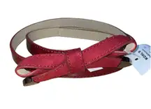 Burgundy Bow Tie Belt