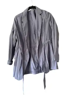 Primark Cares Blue Lightweight Blazer Jacket Tie Waist Size 8‎