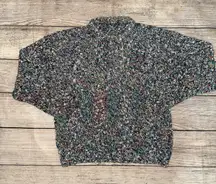 VTG Speckled Knit Sweater Long Sleeve Womens Size Large Cozy Oversized Retro