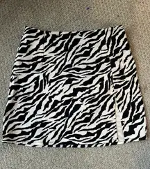 Zebra Print Mini Skirt