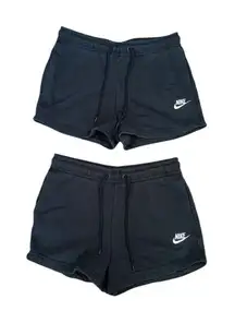 Nike Sportswear Club Fleece Shorts Bundle Women's S Pull On Sweat Shorts Black