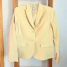 Vintage Pendleton Peak Lapel Yellow Blazer Suit Jacket Size 8 Wool Made in USA