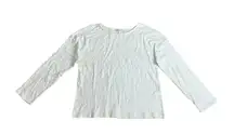 The Lady & The Sailor White Quilted Soft Sweatshirt Top Small