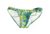 OLD NAVY Green Blue Floral Swimsuit Bikini Bottom size S Low Rise