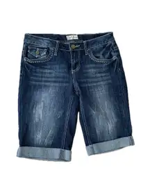 EUC  Mid Rise Cuffed Bermuda Jean Shorts