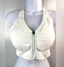 Beautiful L Athletic is White Nylon Spandex Bra - NWOT