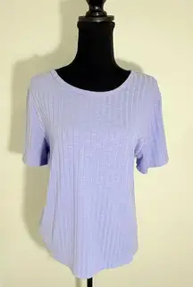 Vintage America Purple Ribbed Short Sleeve T-Shirt