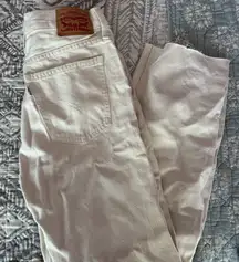 levi’s beige low pro straight jeans size 25