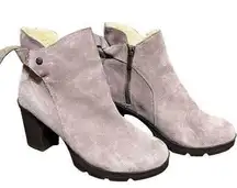 Bearpaw Womens High Heel Boots Cow Suede Wool Blend Sheep Skin Size 9