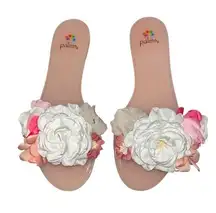 Palms Pink Rubber Sandals(Size 8-9)