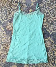 Teal Lace Trimmed Camisole Size Small