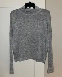 Cropped Gray Knit Sweater