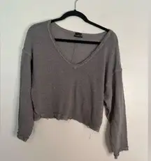 Urban Outfitters Out from under gray cropped sweater