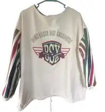 Vintage 1990s USA Made Graphic Long Sleeve Top Boxy Fit Size L