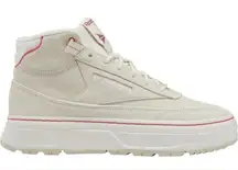 New Reebok Women's Club C Geo Mid Sneaker Vintage Stucco Beige Suede Size 9