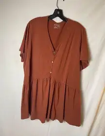 Terra and Sky Burnt Orange Blouse size 3X