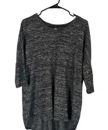 A Pea in the Pod Heathered Black Long Tunic Blouse Women Sz S Maternity