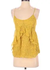 Madewell  Broadway & Broome Size XS Yellow Printed Ruffle Tank