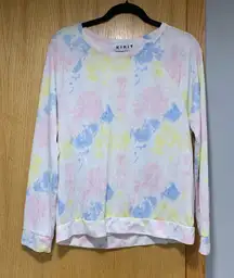 KIKIT Women's Pastel Tie Dye Pajama Set - Size Large