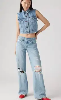 Levi’s Women’s Low Loose Premium Jeans, 27x30, Probably OK Light Wash